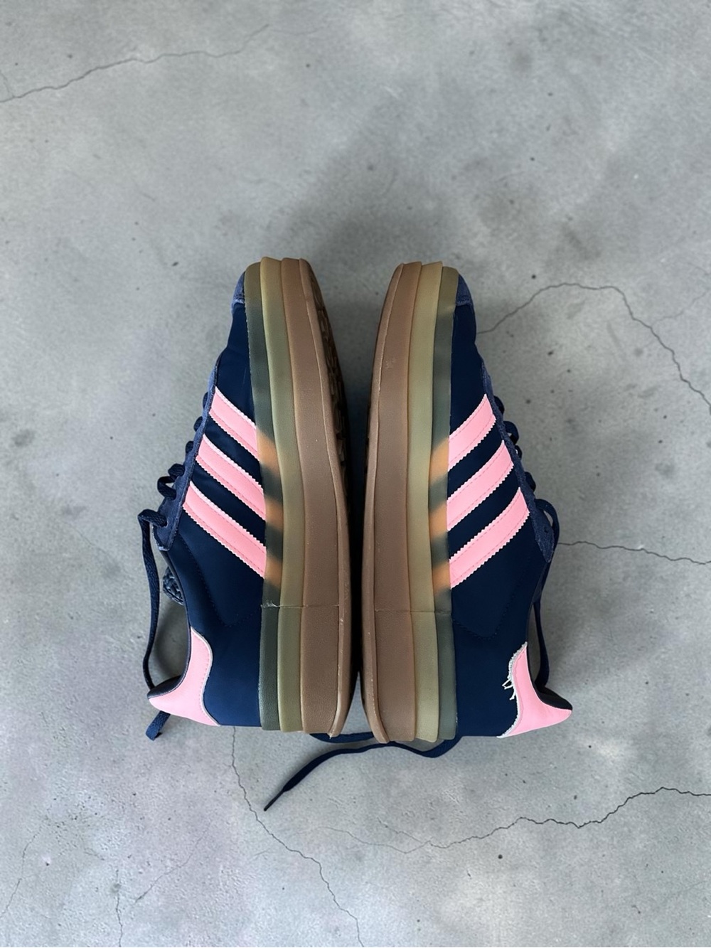 Adidas Gazelle Bold Platform Sneakers Navy Pink Gum Women’s Size 8 - Picture 3 of 9